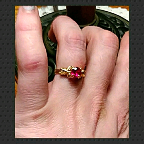 🌠FlashIntroSale 14kYG Ruby Custom Engagement Ring - Picture 3 of 8